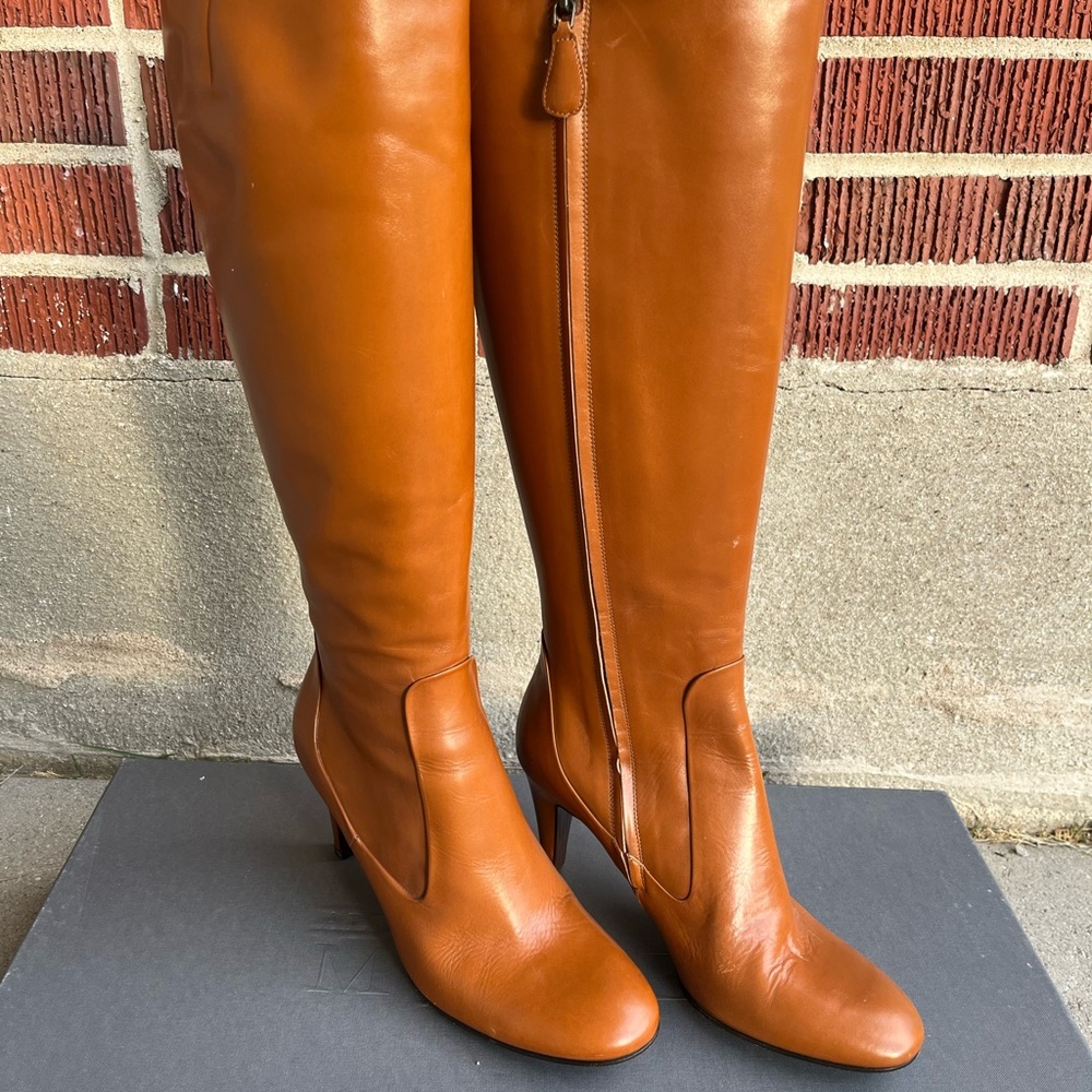 Vero Cuoio Tan Leather Heeled Boots